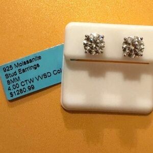 Moissanite Diamond Certified Earrings